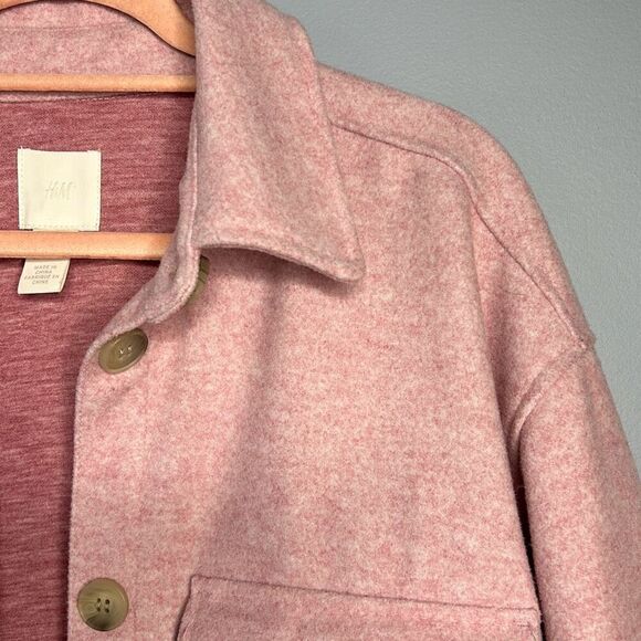H&M Pink Button Up Shacket - Picture 3 of 10